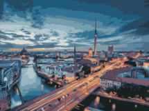 Набор для творчества LORI Картина по номерам холст на подрамнике Мост в Берлине 30*40 см