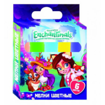 Набор мелков CENTRUM Мел цветной "Enchantimals", 6 штук в упаковке