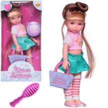 Кукла ABtoys Любимая кукла в розовой кофте и изумрудной юбке 25 см