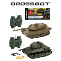 Танковый бой р/у Crossbot, 2 танка "Т34 и Abrams M1A2" 1:32