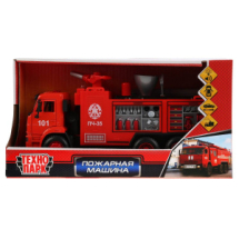 Машинка Технопарк Пожарная машина 21 см свет и звук брызгает водой