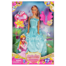 Кукла Defa Lucy Очаровательная принцесса в бирюзовом платье с игровыми предметами 29см