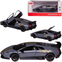 Машина металлическая 1:24 scale Lamborghini Murcielago LP670-4 SV Superveloce China Limited Edition, цвет серый, двери и багажник открываются