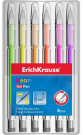 Ручка гелевая ErichKrause Neon в наборе из 6 штук (пауч, ассорти шесть цветов)