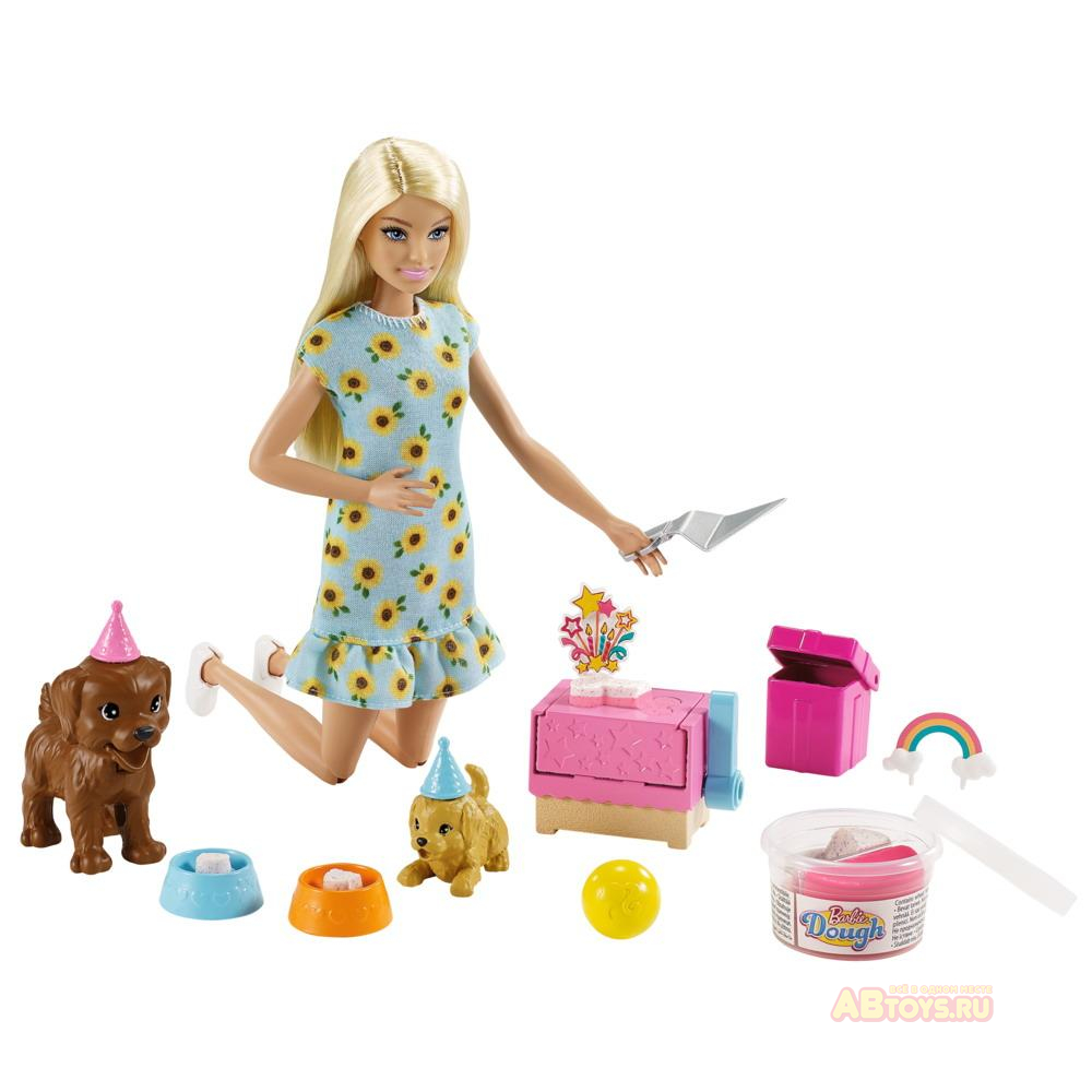 Игровой набор Mattel Barbie и щенки, с аксессуарами для щенков