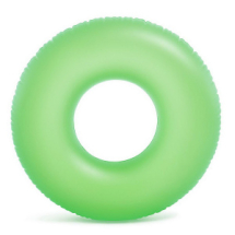 Круг надувной INTEX Neon Frost Tube Неоновый холодный, зеленый 91см
