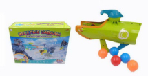Бластер для запуска мячей и водных бомбочек 2 в 1 "Веселые забавы", 2 цвета в ассортименте (зеленый, голубой)