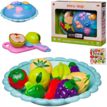 Игровой набор ABtoys Гастромаркет посуды, овощей и фруктов для резки