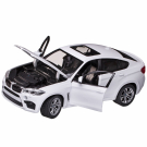 Машина металлическая 1:24 BMW X6M, цвет белый, двери и капот открываются