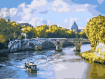 Набор для творчества LORI Картина по номерам холст на подрамнике 30*40 см "Римский мост"