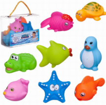 Набор резиновых игрушек для ванной Abtoys Веселое купание 8 предметов (набор 1), в сумке