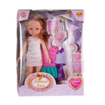 Кукла ABtoys Весенний вальс 23 см в светлом (кофта и юбка) в наборе с 2 дополнительными платьями