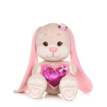 Мягкая Игрушка Jack&Lin Зайка с Розовым Сердцем 20 см