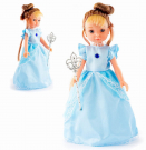 Кукла ABtoys Модница 22см в голубом бальном платье