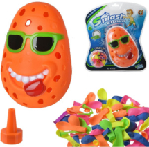 Игрушка заводная Junfa Озорная оранжевая картошка в наборе с 50 водяными бомбочками