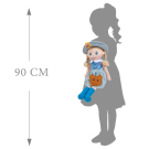 Кукла ABtoys Мягкое сердце, мягконабивная в шляпе и с сумочкой, 50 см