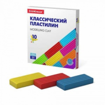 Пластилин классический ErichKrause Basic 10 цветов, 160г (коробка)