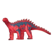 Фигурка Junfa динозавра большая (из мягкого материала) красно-синяя - Кентозавр