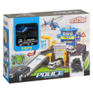 Игровой набор Junfa Полицейский участок с машинкой, вертолетом и ландшафтной картой