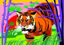 Набор для творчества LORI Картина по номерам для малышей Гордый тигр