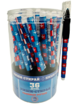Ручка гелевая CENTRUM со стираемыми чернилами Самолеты, с эргономичной резинкой для пальцев, цвет чернил синий 0,5 мм