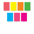 Бумага флуоресцентная мелованная самоклеящаяся ArtBerry В5, 7 листов, 7 цветов