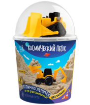 Игровой набор Космический песок с машинкой-бульдозер 1кг песочный