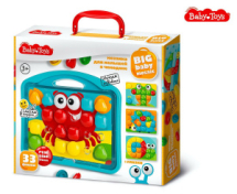 Мозаика для малышей Десятое королевство Baby Toys "Краб" в чемодане, d4,5/33 элемента