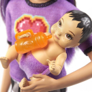 Игровой набор Mattel Barbie Скиппер Няня в клетчатой юбке с малышом и аксессуарами