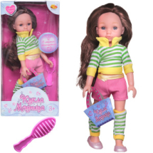 Кукла ABtoys Любимая кукла в полосатой кофте и розовых шортах 25 см