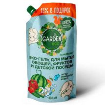Средство для мытья овощей, фруктов и детской посуды GARDEN Eco с пантенолом дой-пак 1000мл