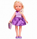 Кукла ABtoys Весенний вальс 23 см в сиреневом платье в наборе с 2 дополнительными платьями