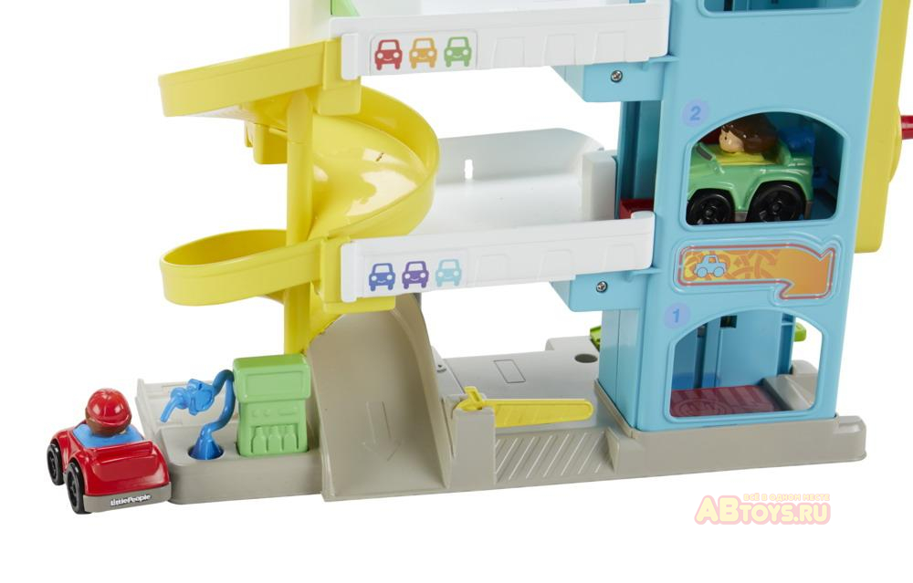 Игровой набор Mattel Fisher-Price Гараж c 2 машинками в наборе