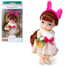 Кукла-мини Baby Ardana серия Шоппинг в белом платье с сумочкой 11 см