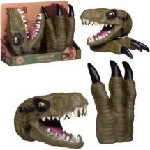 Игровой набор Junfa Игрушка на руку Голова и когти динозавра зеленые