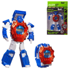 Робот-трансформер Junfa сине-бело-красный (трансформация в часы), в блистер-коробке
