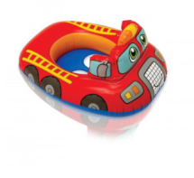 Круг надувной INTEX Kiddie Floats Пожарная машина, для малышей с трусами, 1-2 года