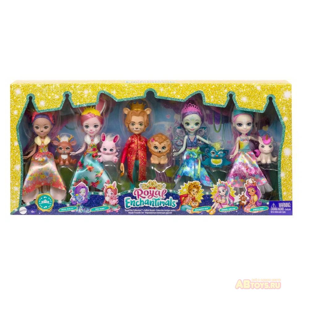 Игровой набор Mattel Enchantimals Королевские друзья (куклы с питомцами)