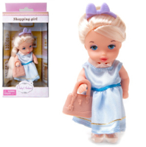 Кукла-мини Baby Ardana серия Шоппинг в голубом платье с сумочкой 11 см