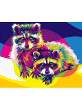 Набор для творчества Color Kit картина по номерам на подрамнике Радужная пара 40х50 см