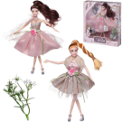 Кукла Junfa Atinil (Атинил) Цветочная гармония (в бледно-розовом платье) в наборе с аксессуарами, 28см