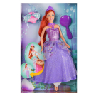 Кукла Defa Lucy Принцесса в фиолетовом платье превращается в русалочку 29см