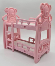Мебель для кукол TOY MIX Кроватка для куклы светло-розовая
