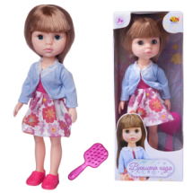 Кукла ABtoys Времена года в розово-белом платье и голубой кофточке, 25 см