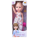 Кукла ABtoys Времена года в белом платье с цветочным принтом, 25 см