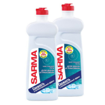Чистящий гель для ванн и раковин SARMA Свежесть и антибактериальный эффект 500мл 2шт