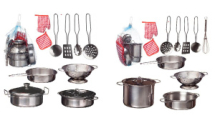 Набор посуды металлической для кухни "Помогаю Маме", 2 вида в коллекции