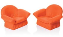 Мебель для кукол Огонек Мягкие кресла, оранжевый 11*10*5см