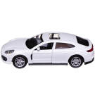 Машинка металлическая Abtoys АвтоСити 1:36 Седан купе инерционный с открывающими передними дверцами белый свет звук
