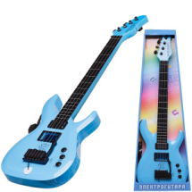 Детская электрическая гитара ABtoys, синяя, со звуковыми и световыми эффектами